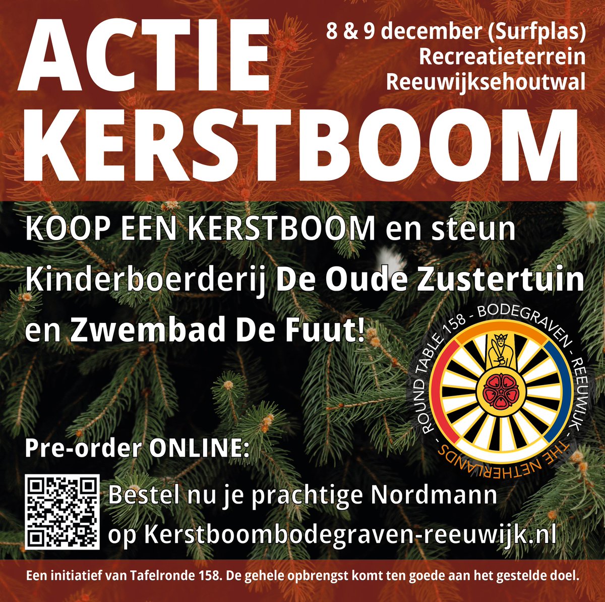 vkbodegraven's tweet image. Actie Kerstboom @gem_BR steunt dit jaar twee goede doelen! Aan het enthousiasme van @Tafelronde158  ontbreekt het vrijwel nooit. Steunen met je aankoop @Zustertuin en @zwembadDeFuut! #bodegraven #reeuwijk #kerstboom #goeddoel #kerst #RoundTable #Tafelronde #fundraising #handson