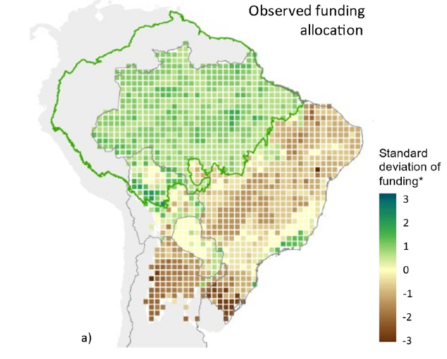 International #conservation #funding in #SouthAmerica tends to go to areas with high conservation value, not where threats (deforestation in our case) are high. New paper led by <a href="/SiyuQ/">Siyu Qin</a>   @biogeoberlin just out in Biological Conservation 👉 doi.org/10.1016/j.bioc…
