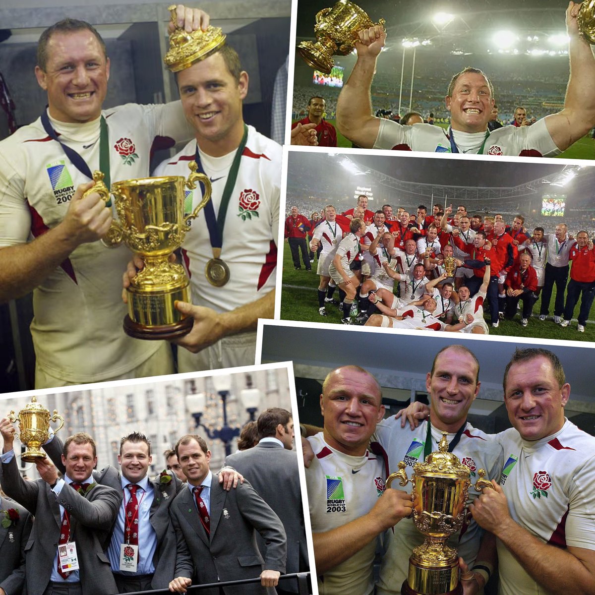 #RugbySaracens (@rugbysaracens) on Twitter photo ๐ Itโs twenty years to the day since <a href="/EnglandRugby/">England Rugby</a> won the 2003 World Cup in Australia with a squad including the <a href="/Saracens/">Saracens Rugby Club</a> legends HRHRH <a href="/rhillrugby/">Richard Hill</a> and KB <a href="/KyranBracken/">Kyran Bracken</a>.
#SarriesFamily โซ๏ธ๐ด <a href="/RugbyEng/">#rugbyengland</a> ๐ Itโs twenty years to the day since <a href="/EnglandRugby/">England Rugby</a> won the 2003 World Cup in Australia with a squad including the <a href="/Saracens/">Saracens Rugby Club</a> legends HRHRH <a href="/rhillrugby/">Richard Hill</a> and KB <a href="/KyranBracken/">Kyran Bracken</a>.
#SarriesFamily โซ๏ธ๐ด <a href="/RugbyEng/">#rugbyengland</a>