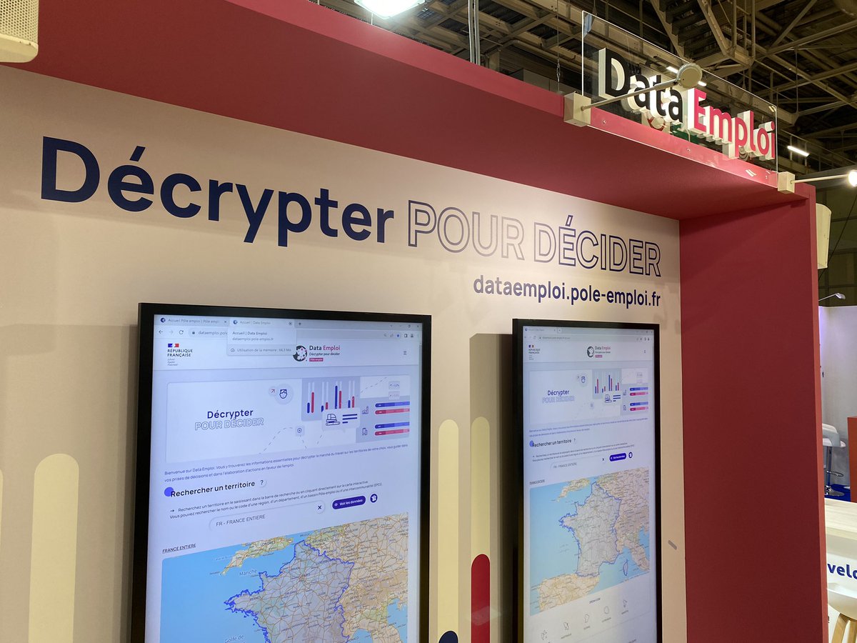 FranceTravail's tweet photo. [#SMCL2023 🟡] Venez échanger avec nous sur notre stand G51 au @salondesmaires 📍

Et restez connecté sur notre compte X 📲😉 Aujourd'hui, on se parlera notamment de #DataEmploi et + largement de tous les services que met @pole_emploi à disposition des maires 🤝

#TousMobilisés https://t.co/FH1iaJZuHG