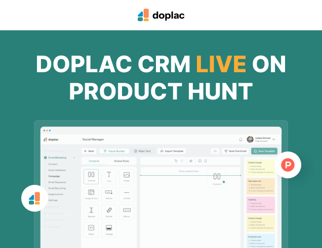 Hussain14320623's tweet photo. Hello, Everyone  Today, we are super excited to launch Doplac CRM MVP with the PH community 🥳📷 Link in the comment box 📷

#doplaccrm #BlackFriday2023 https://t.co/pVIscLlHWA