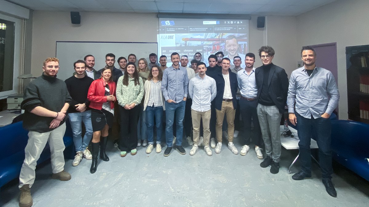 🕒 Retour en images sur les 60 minutes chrono avec <a href="/Alex_Bailleul/">Alexandre Bailleul</a>, ancien étudiant, fondateur et dirigeant de <a href="/SportBuzzBizz/">Sport Buzz Business</a>. L’occasion d’échanger sur son parcours, la gestion et le développement de son média autour du marché du sport business📷

<a href="/NicolasChanavat/">Nicolas Chanavat</a> I <a href="/mjlsostenes/">leroux-sostenes</a>