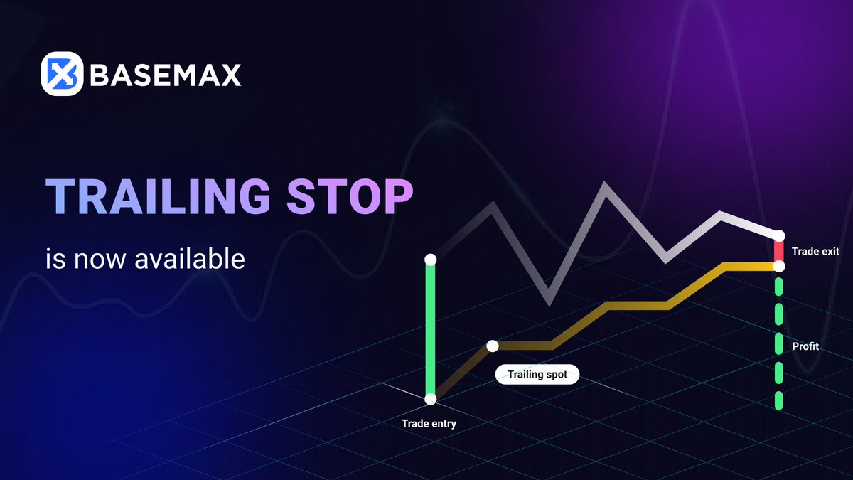 basemaxfi's tweet photo. What's the best way to maximize your trades?
โ
Trailing Stop feature now available on #BaseMax
๐ฐ Lock in profits or limit losses as trades move favorably
๐ Trailing stops adjust only with favorable price movements
Experience it yourself at https://t.co/JEuJZTWzSl
#Base https://t.co/LDo3BGAJen