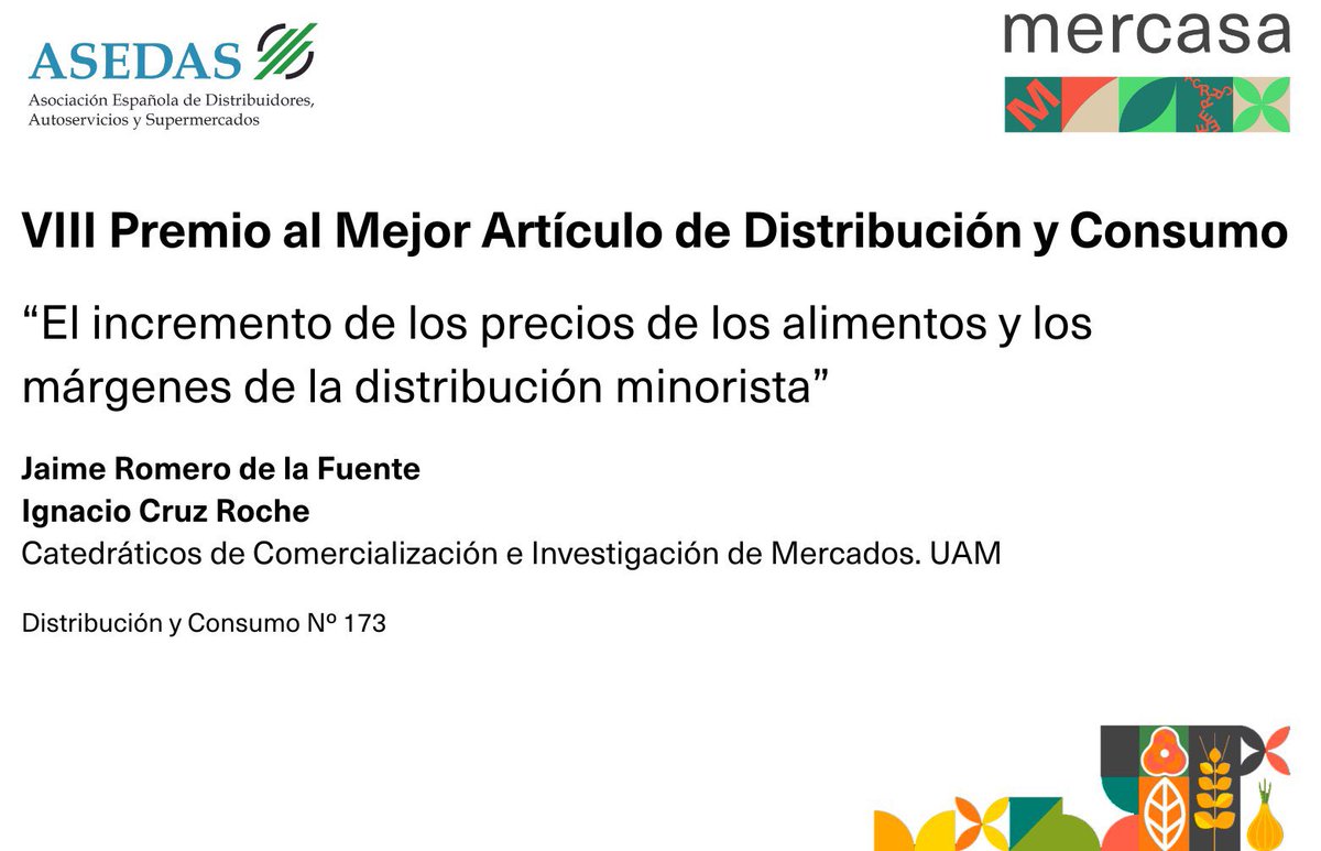 🆙Es un placer colaborar 🤝 con <a href="/Mercasa_mercas/">Mercasa</a> en la celebración de su I Foro Alimentario 🎙️ sobre la “nueva dimensión de la cadena alimentaria” ✅

👍🏻Un programa repleto de interesantes ponencias y premios que nos harán disfrutar de esta jornada

👋¡Bienvenid@s!

#IforoMercasa