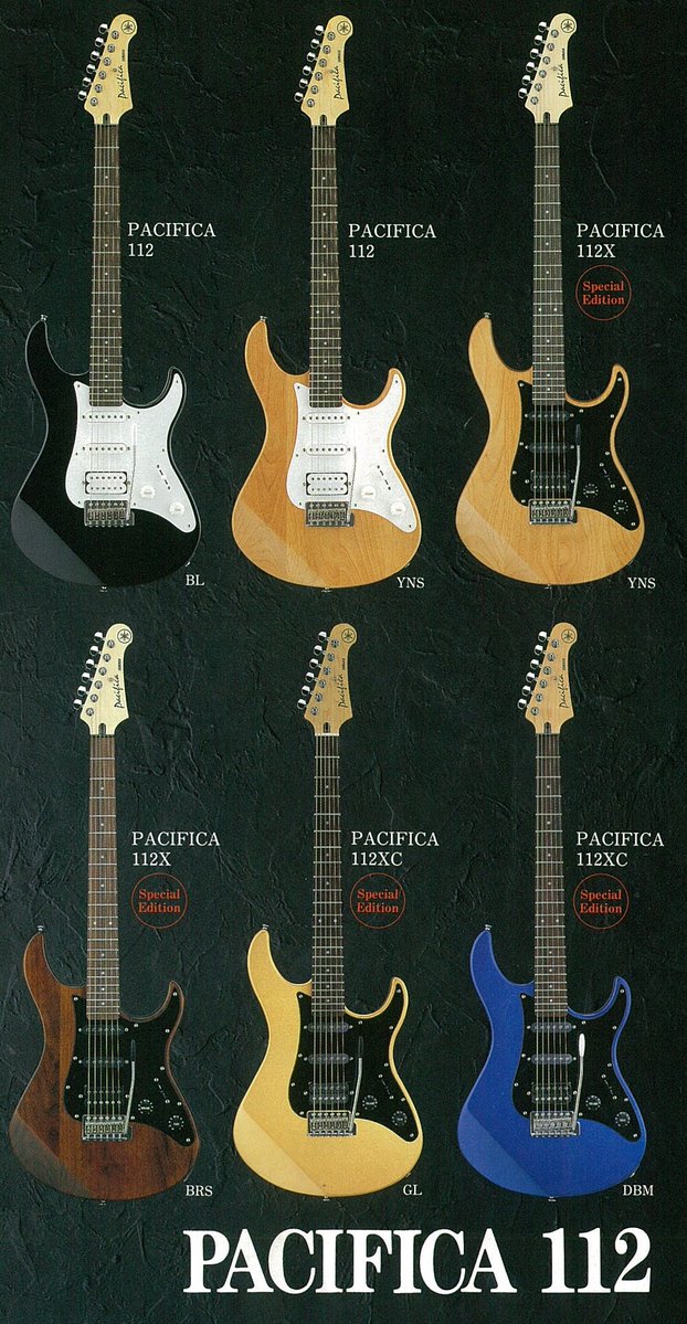 yamahaguitar_jp's tweet photo. #PacificaOfTheWeek
#8 PACIFICA 112シリーズ (1995)
1995年から生産が続くベストセラー
上位モデルのアイデア・技術を惜しみなく投入し、パシフィカのコンセプトをリーズナブルに体験できます!
時代ごとに様々なカラーが用意されました。
あなたの112は何色ですか?
...来週に続く
#MyPacifica https://t.co/BdciXJjD4U