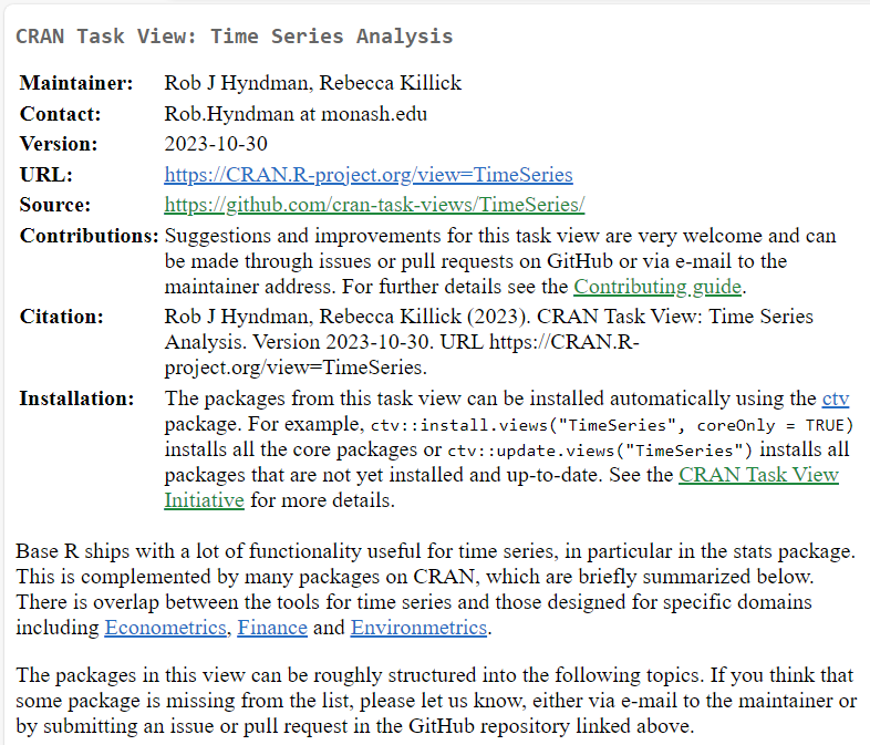 CavaliereGiu's tweet photo. Hi #EconTwitter! 📈

Dealing with or interested in time series #econometrics and love using R #rstats for your analyses?

Check out 👇 this incredible set of resources curated by Rob Hyndman and Rebecca Killick (@MonashUni)! It covers a lot, from basic infrastructure to advanced forecasting/modeling.

Whether you're into #economics, #finance, or  environmental studies, you'll find valuable tools and insights here. Don't miss out! ⭐️

Link: https://t.co/h2A0V5sZId