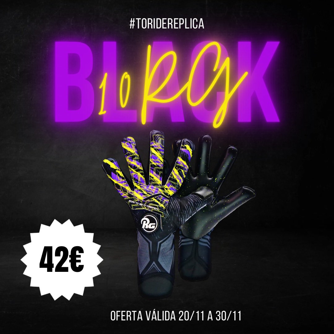 RG_Spain's tweet photo. Aprovecha nuestras ofertas del Black Friday 🔥🔝💥
https://t.co/pd0Or6RFq8
#TeamRG
#Borntobeakeeper
#guantes
#gloves
#blackfriday https://t.co/Pp3SyHZ7oJ