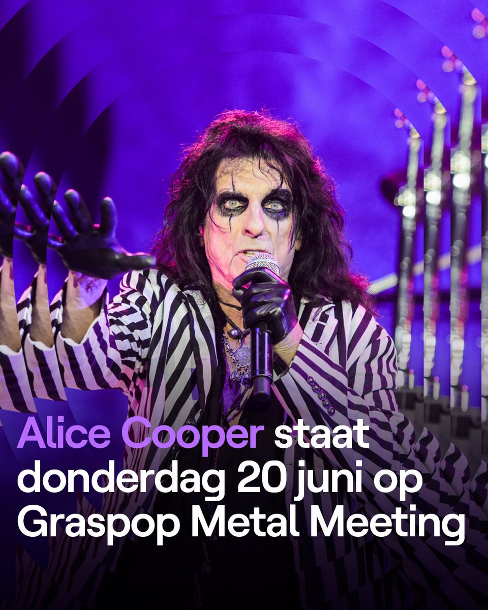 You're poison, running through my veins! @Graspopmetal Meeting blijft namen gooien: ook @alicecooper komt naar Dessel! Hij sluit de North Stage af op donderdag 20 juni 2024. Tickets voor #GMM24 zijn beschikbaar vanaf zaterdag 25 november, om 10:00. #popnieuws