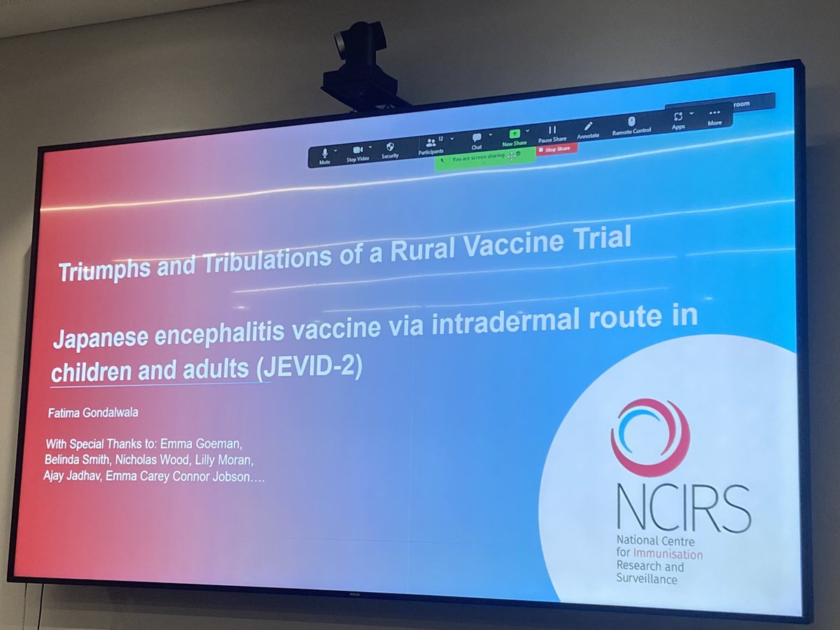 Kids Research seminar series: Fatima Gondalwala from the National Centre for Immunisation Research and Surveillance (NCIRS) gave a very engaging talk on their rural Japanese encephalitis vaccine trial @kids_research @WestmeadHub @NCIRS