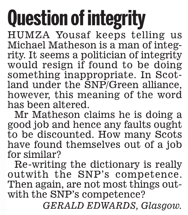 AgentP22's tweet photo. A great letter.

If indeed Matheson was a man of integrity, he would have resigned by now. https://t.co/9mmnBDmQKW