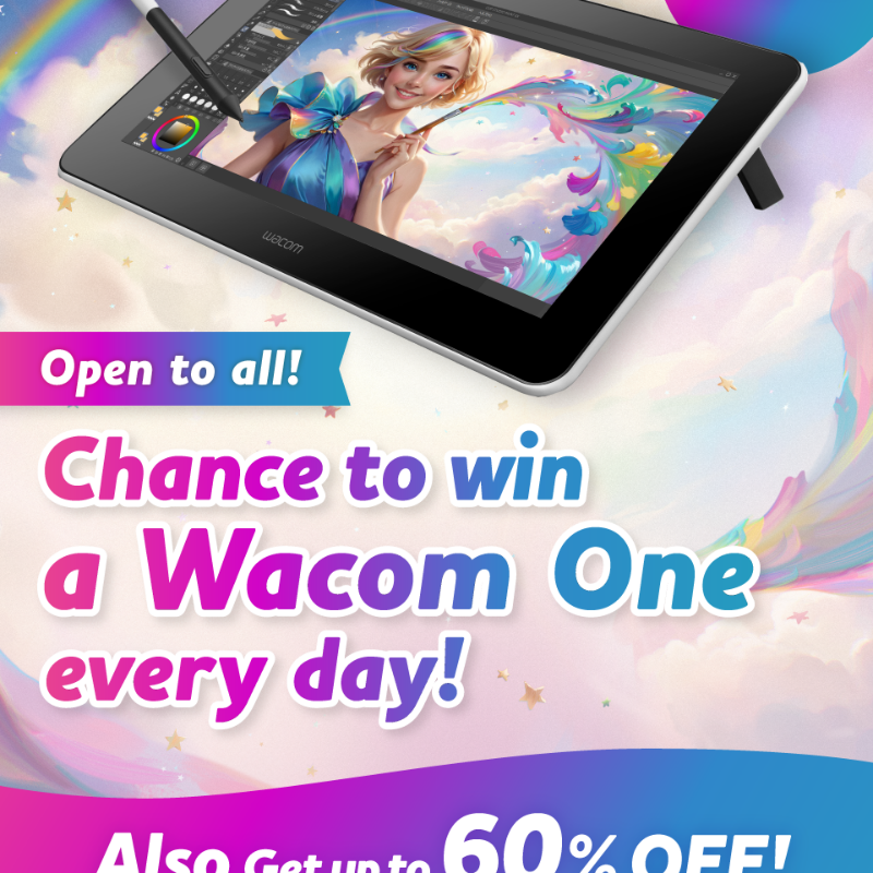 clipstudiopaint's tweet photo. One person will win a Wacom One every day! Just follow &amp; repost this post to enter. Open to all! Today is day 2! 5 more chances! Plus, get up to 60% off on Clip Studio Paint! Ends November 28, 2023, 8:00 a.m. UTC/GMT. Details: https://t.co/SmT4OzjY6Y