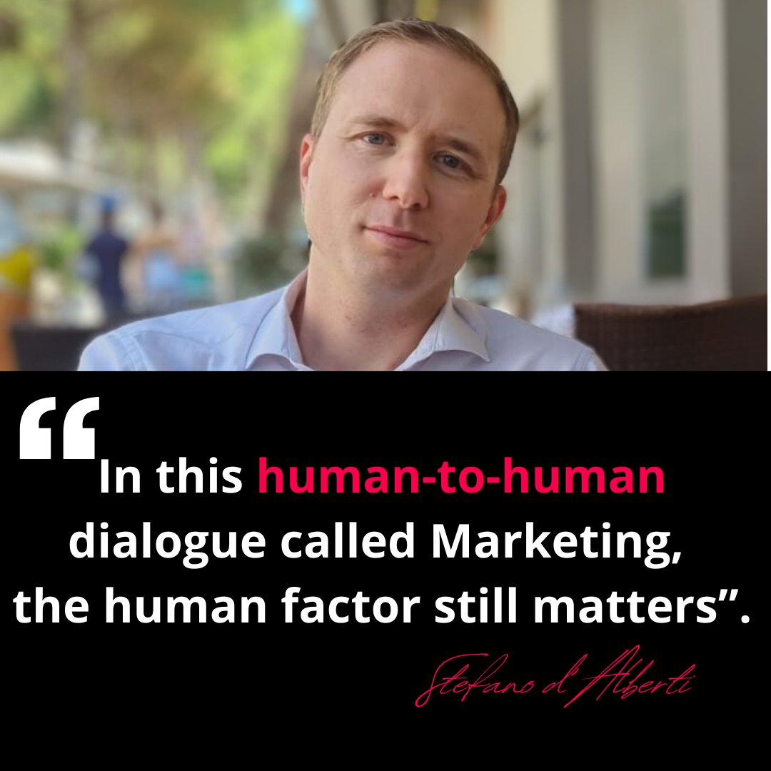 skyrocketmktg's tweet photo. "In this human-to-human dialogue called Marketing, the human factor still matters" - Stefano d'Alberti https://t.co/3rSZ2vMRDP