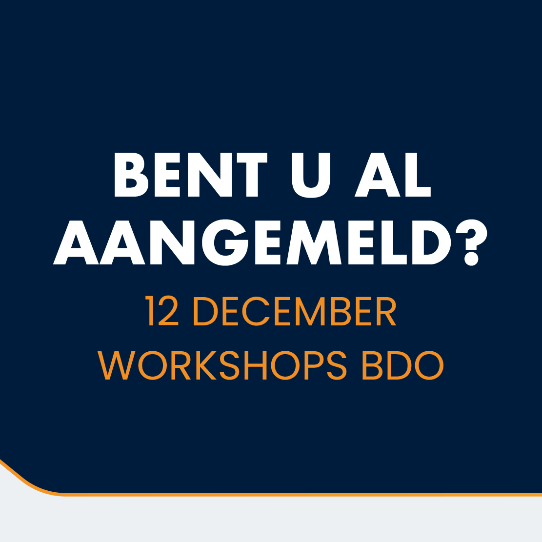 Graag attenderen wij u als praktijkeigenaar op twee interessante workshops van BDO. Onderwerpen: Hoe richt je een arbeidsovereenkomst bedrijfseconomisch goed in en Flexibele arbeidsrelaties in de eerstelijns zorg. Meer info: tinyurl.com/smjhhrjd en tinyurl.com/2u7sepvu