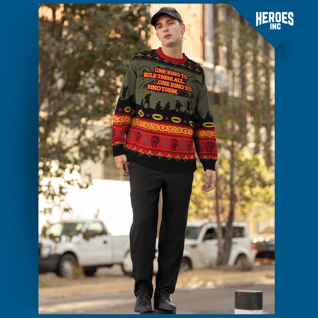 Embrace the cosy journey to Middle-earth with every stitch. This Lord of the Rings knitted jumper is a ticket to warmth and epic adventures!
#LOTRStyle #CozyQuest #lordoftherings #hobbit #oneringtorulethemall #licensing #apparel #heroesinc
