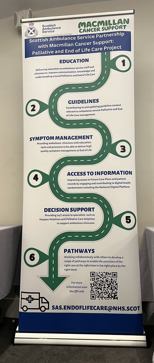 Posters and stand all set up for <a href="/Scotambservice/">Scottish Ambulance</a> representation at #SPPCconf23 look forward to the day ahead