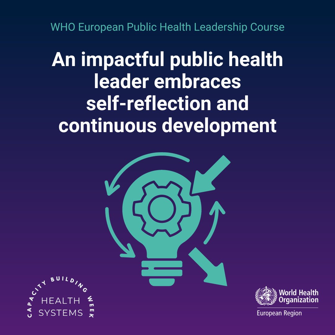 What makes a great public health leader:  

Self-reflection 🔄 
Continuous development 📈 

Learn how the European Public Health Leadership Course is supporting future leaders 👇
bit.ly/PHLC2023

#PHLC2023 #BuildCapacity4Health