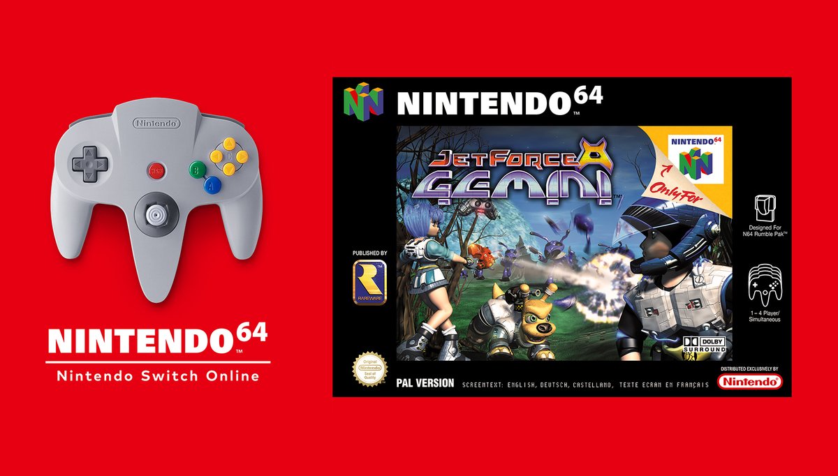 NintendoEurope's tweet photo. Adventure calls in the galaxy of Jet Force Gemini, coming to #NintendoSwitch for #NintendoSwitchOnline + Expansion Pack members this December! #Nintendo64 https://t.co/hiPsGvY05j