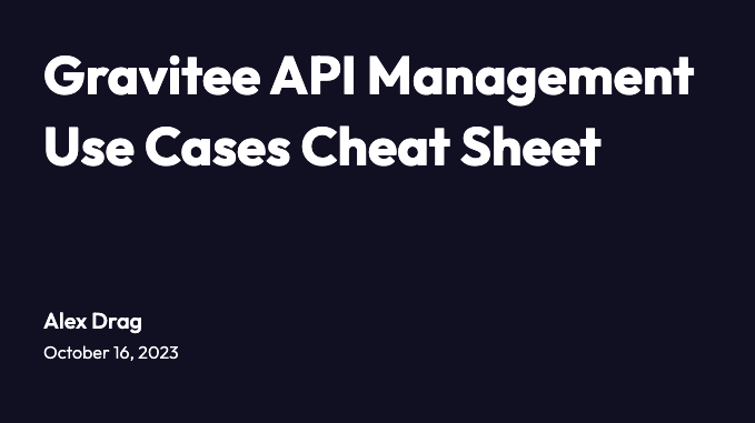 📢 Calling all API enthusiasts!  We’ve categorized Gravitee’s central features and capabilities to match with 4 common use cases Read through our cheat sheet to discover which features fit best with your needs Check out the full article here: okt.to/7JokjD