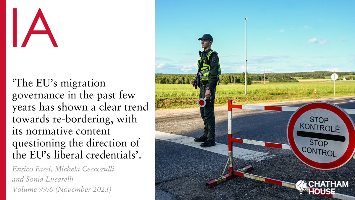 IAJournal_CH's tweet photo. In their new article, @faxhenry, Michaela Ceccorulli and @SoniaLucarelli2 call for the EU to incorporate more inclusive migration policies that adhere to universal human rights norms and consultative mechanisms. 

Find out more here 👇 https://t.co/LGMc2T27Ke https://t.co/lK2jLQx65C