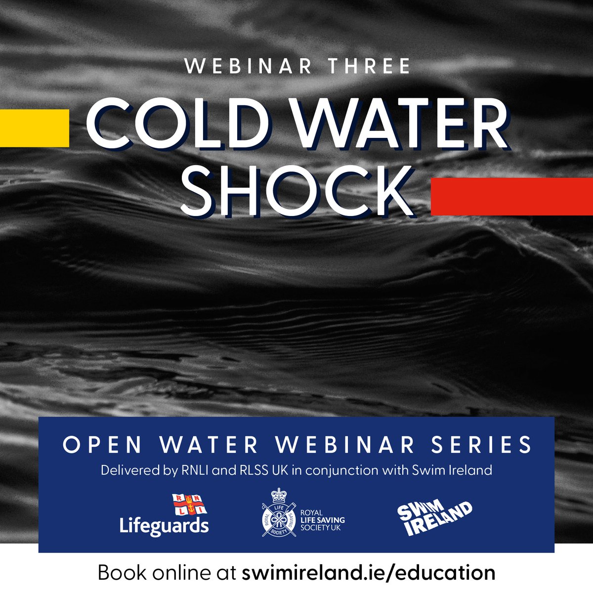RLSSUK's tweet photo. RLSS UK, in collaboration with @RNLI and @swimireland, is inviting you to join our Open Water Safety Series!

The next session is on Wednesday 6 December and will cover "Cold Water Shock". The webinar will be recorded and sent out after.

Register via: https://t.co/ApYRc3Mq0O https://t.co/Z1v0N1njWn