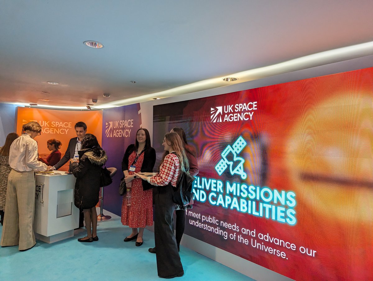 spacegovuk's tweet image. It&apos;s day two of the UK Space Conference! 🚀 

Come up to Level One to visit our stand and meet our team. 🤝

#UKSC2023