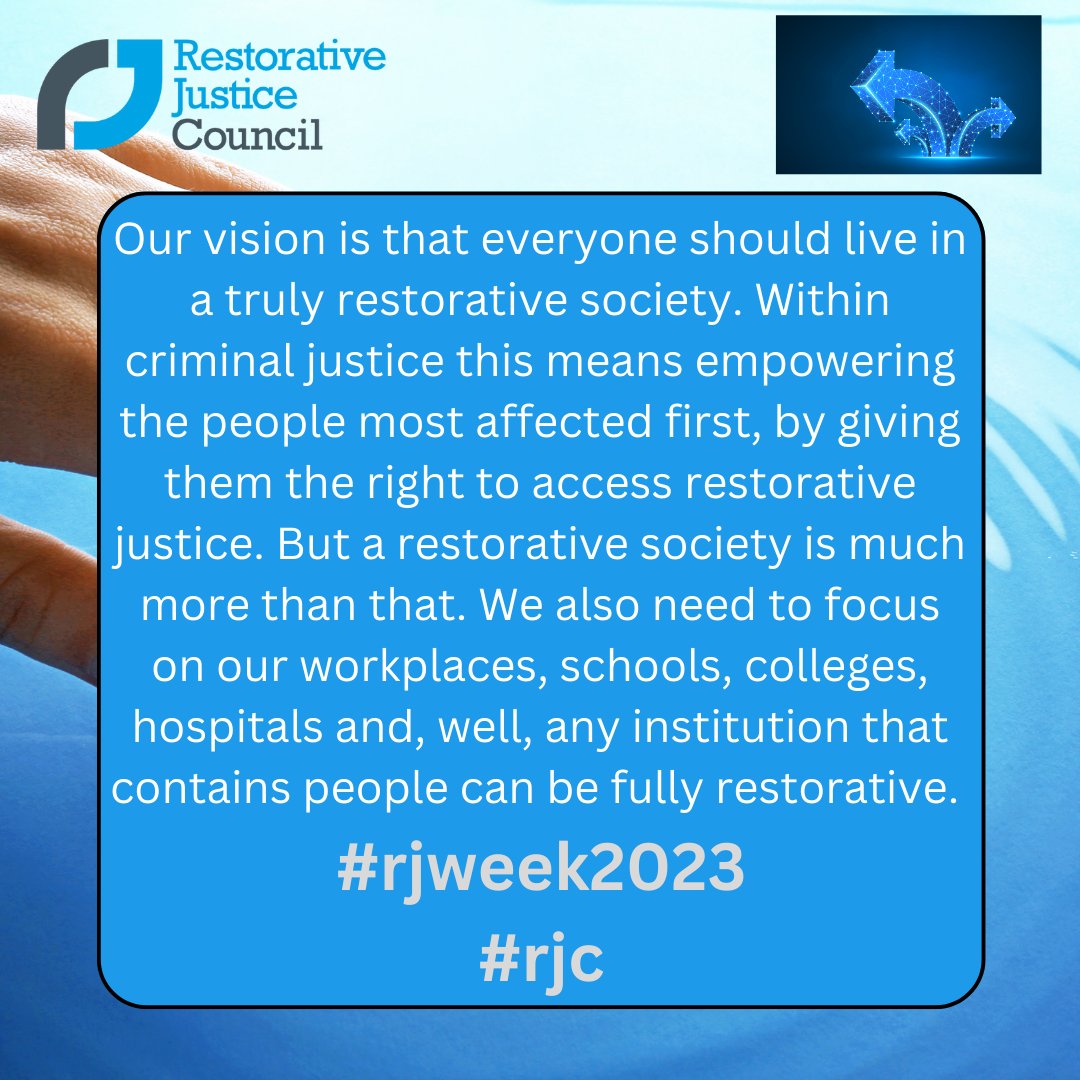 How are you celebrating International Restorative Justice Week? We're listening, learning, connecting, and advocating for a more restorative society! 'Change comes from action, not words.' #RJweek #RJC23 #RJweek2023