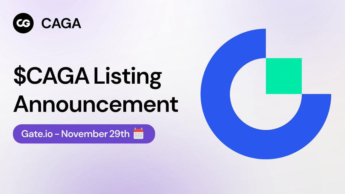 💎 Exciting News! 💎 Get ready for the listing of $CAGA on  https://t.co/YeU9NpomXl! 🗓 Mark your calendars: November 29th, 9AM UTC!  Prepare to ride the waves of success with $CAGA on https://t.co/YeU9NpomXl.