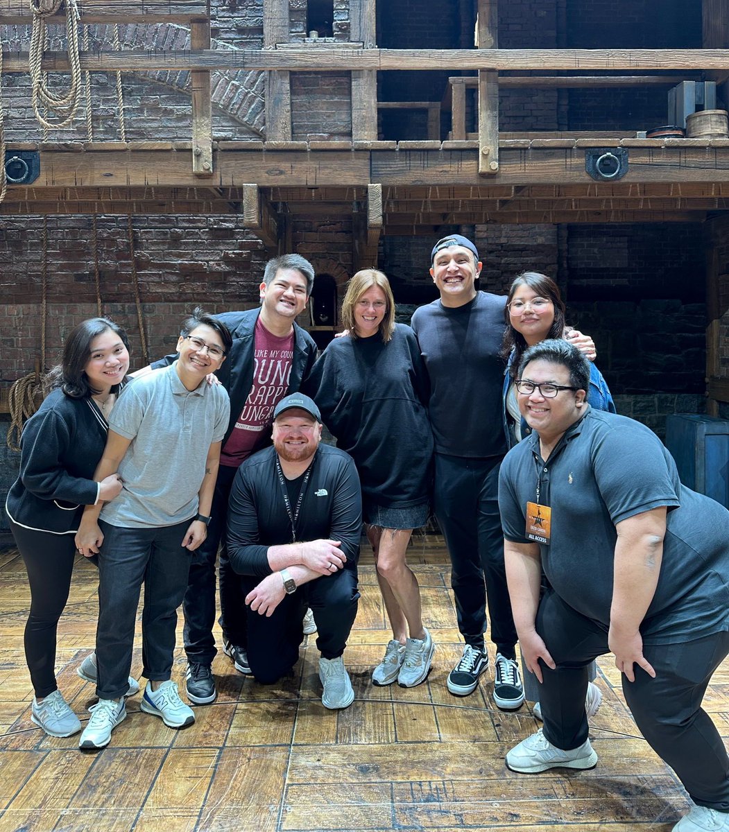 GMGProds's tweet photo. Local stage managers on stage with our amazing #HamiltonINTL Stage Management Team! #HamiltonPH https://t.co/eYsKwVow7q
