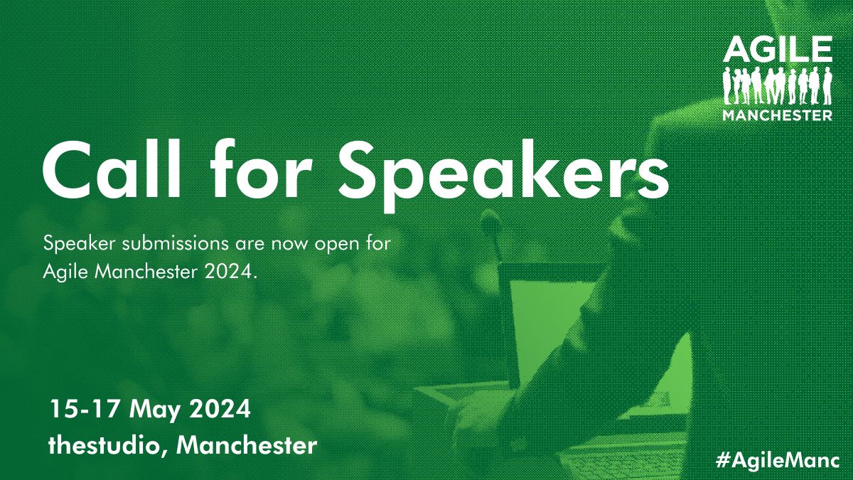 agilemanc's tweet image. #AgileManc's Call for Speakers closes next Monday 27 November!
Whether you're a seasoned speaker or a first-timer, now is your time to submit a session exploring flow, lean, or agile-based delivery.
Submit a session: agilemanchester.net/call-speakers
#CallForSpeakers #Flow #Lean #Agile