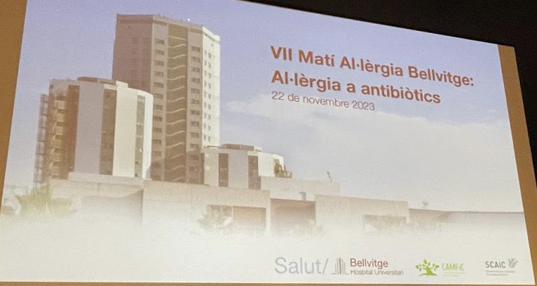 lergiabellvitge's tweet photo. Els Drs. @palomequeque, @Gus_JMMolina, Jaume Martí-Garrido, Blanca Andrés López, @t_dordal , @ramcat61 de l’@hbellvitge ens presenten l’al·lèrgia a antibiòtics en el VII Matí d’Al·lèrgia Bellvitge 2023 #matiall·lergiaBellvitge. @scaic_cat @hbellvitge @CAMFiC https://t.co/AFdDq8pNxK