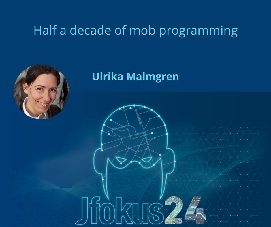 We are happy to announce that Ulrika Malmgren will speak at #Jfokus 2024 about Mob Programming. Join us! buff.ly/3RPPdqa
#knowledgesharing #teamwork