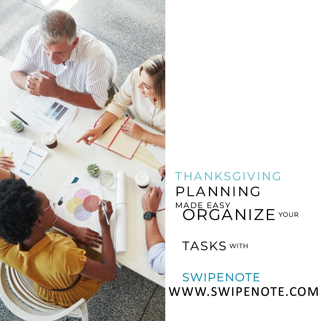 swipenoteapp's tweet photo. As we gather for 🦃 #Thanksgiving , #SwipeNoteapp keeps our plans in sync and our tasks in order. The power of 🤝 #collaborative organization at our fingertips makes for a #stressfree #holidayseason .👍 Thankful for technology that brings us together! 
🌐 https://t.co/jNXNvGIuBL https://t.co/sHxcldLrF9