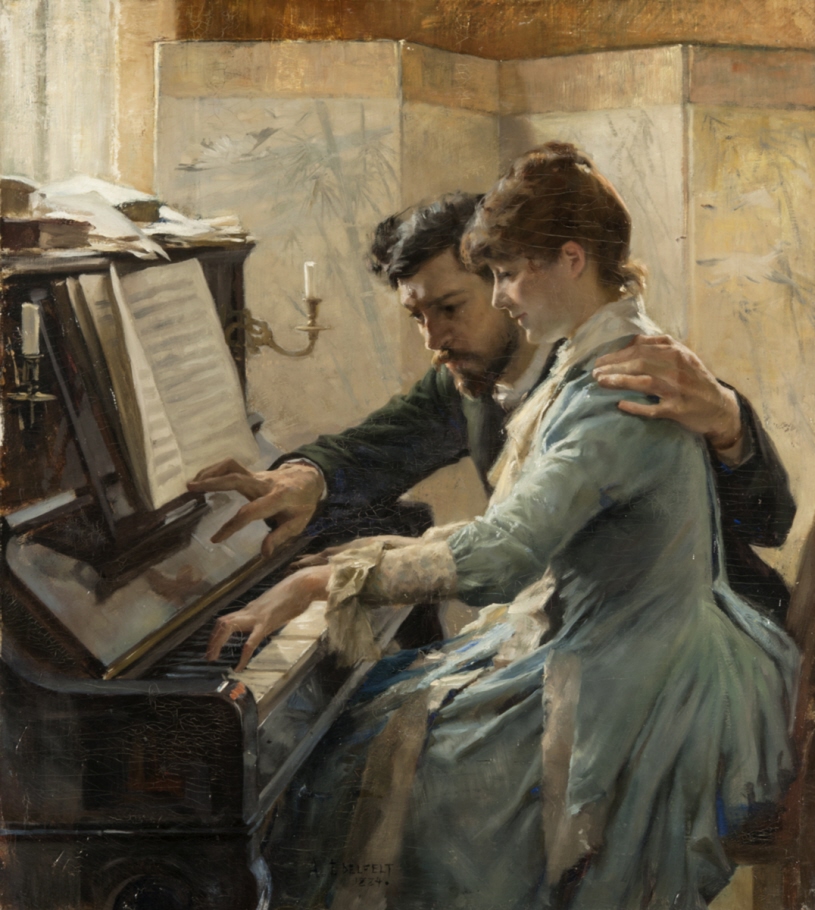 22 de noviembre:

#DíadelaMúsica
#DíaInternacionalDelMúsico

'En el piano', del pintor finlandés Albert Gustaf Aristides Edelfelt (1854 - 1905).