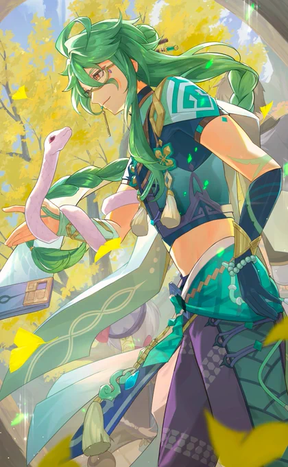 苦尽甘来※制作過程はリプ欄#GenshinImpact #Baizhu #白朮イラストコンテスト 