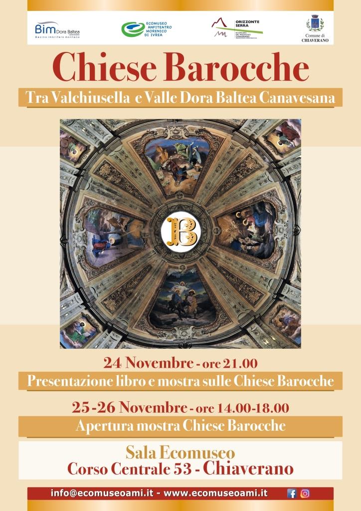 Continuano gli appuntamenti di <a href="/ecomuseoami/">Ecomuseo AMI</a>  dedicati al Barocco. Nel weekend, presso la Sala Ecomuseo a <a href="/Chiaverano/">Marco Chiaverano</a>, presentazione del libro e della mostra "Chiese Barocche tra la Valchiusella e la Dora Baltea". tinyurl.com/5n6s2x6a