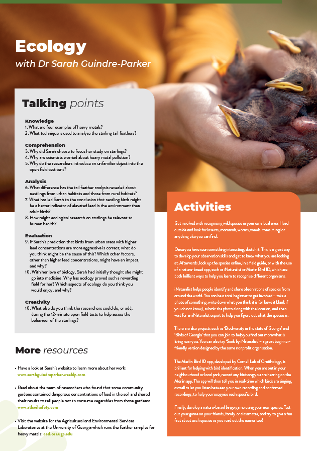 FUTURUMCareers's tweet photo. In our latest collection of free #teacher #resources, we explore #ecology with Dr Sarah Guindre-Parker (@sci_sgp) at Kennesaw State University in the US (@kennesawstate).

https://t.co/jurMuOu9Cs https://t.co/pQY7xxjP8o
