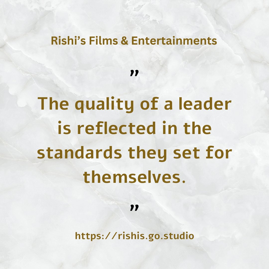 Leadership at its finest:
Setting high standards
Achieving greatness
Inspiring others
Being the example
#LeadershipGoals
#rishis #films #leaderquotes #leadership #quotes #smartquotes #success #leader #lifequotes #nicequotes #inspiredquotes #motivationyou #kingofquotes