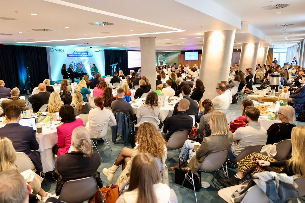 First up on stage today to kick off #WWSS23 is our 🌟Breaking Barriers & Foreign Allicances - Women in Sport🌟 panel of speakers. It’s a full house here to welcome them on stage. 👏🏼 #WWSS23 @rte @Onside_Spons