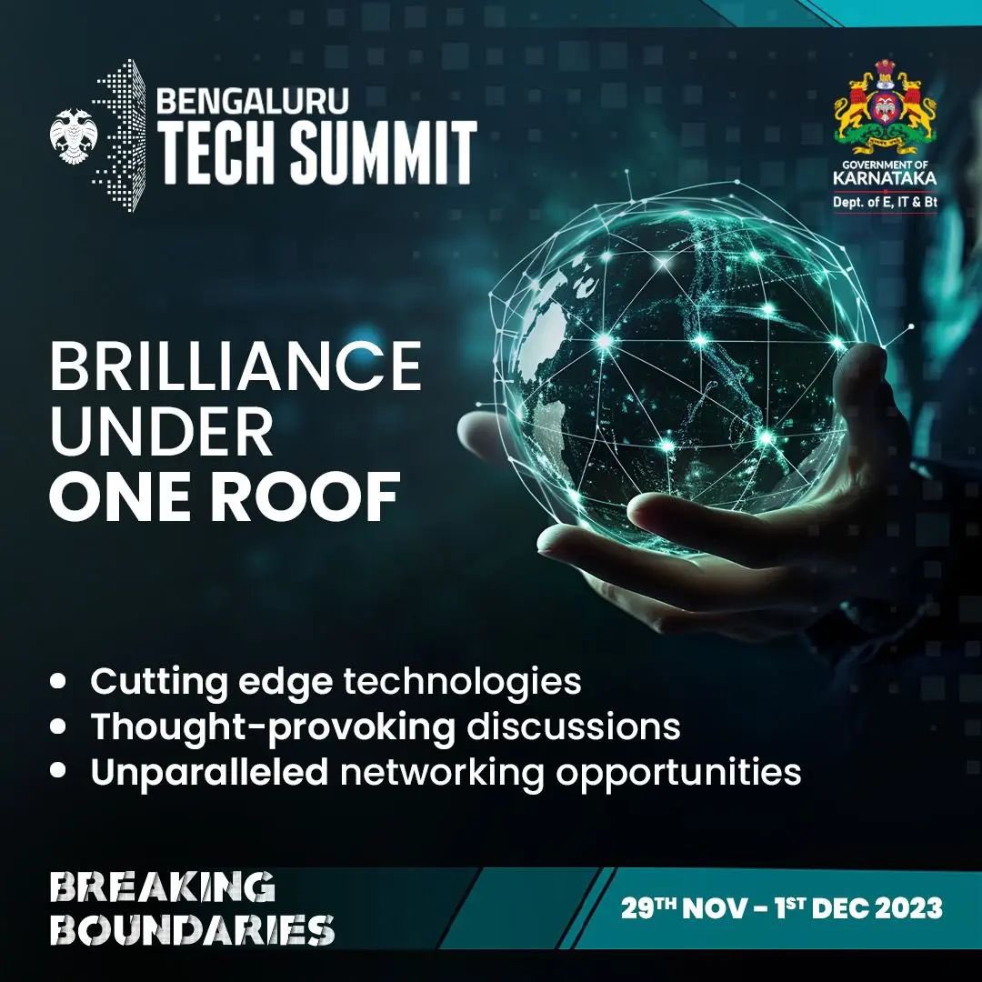 With 75+ sessions, each focusing on IT & Deep Tech, Biotechnology and Startups, the @blrtechsummit 2023 is promising to be a haven for stakeholders and enthusiasts of technology. I am particularly interested in hearing talks about Biomanufacturing.

#TechInnovation