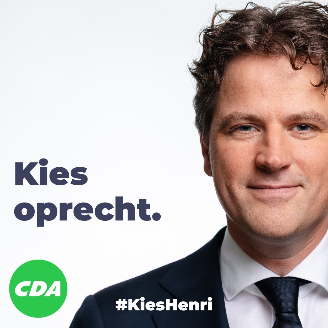 Voor mij is het vandaag 100% duidelijk:

#KiesHenri