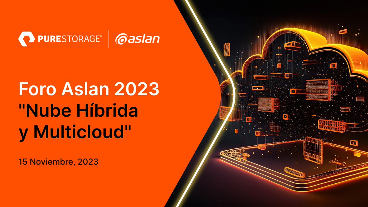 📆  El pasado 15 de noviembre tuvimos el placer de ser invitados a participar en el Foro Aslan 2023 "Nube Híbrida y Multicloud" . Si no pudiste acudir,  te recomendamos la ponencia de #PureStorage, "Almacenamiento de Alto Rendimiento en el Cloud". 

🔎 bit.ly/3R5r4yB