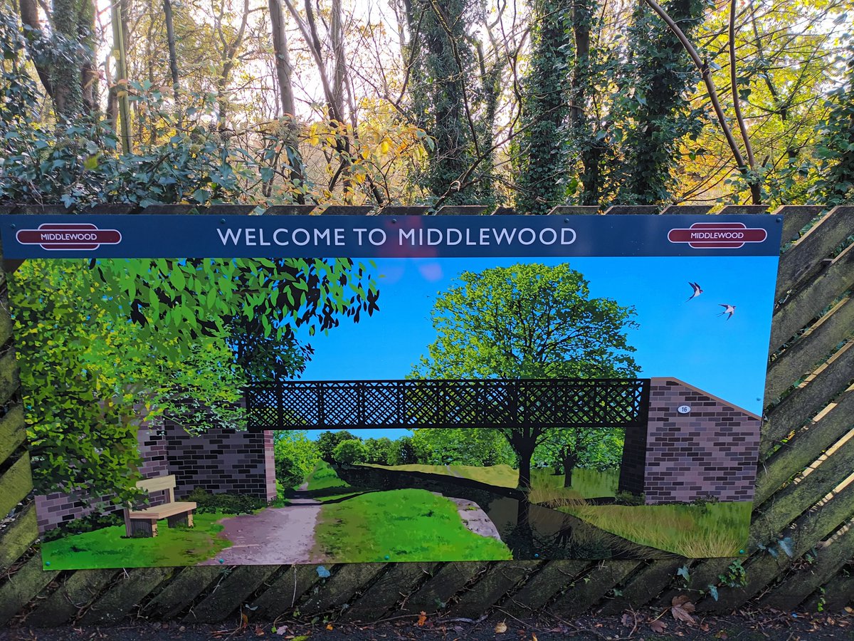 We have some new <a href="/exvista_eamonn/">exvista</a> artwork up at #Middlewood station on the Buxton line.  Thanks to <a href="/Tfgm_official/">TfGM</a> and <a href="/StockportMBC/">Stockport Council</a> members for their funding support of this project.

Middlewood station is a fantastic location to start a walk along the 11 mile Middlewood Way.
