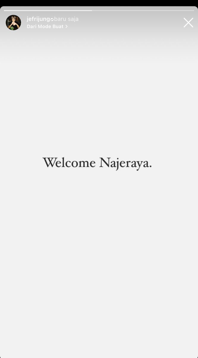DPRXOLA's tweet photo. welcome najeraya.

—skandal selebriti bagian 1 selesai. https://t.co/wB2GxzjCRx