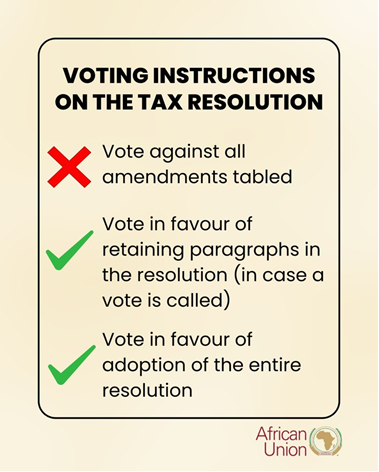 alliance_ed's tweet photo. Today's the day! 👏🏿👏🏿👏🏿to the #AfricaGroup's revolutionary leadership in this process!🎉
Now we're counting on you 👀 @USUN @UKUN_NewYork @EUatUN 👀to do the right thing: vote in favour of #UNTaxConvention #2Committee https://t.co/0Ec69Og94f