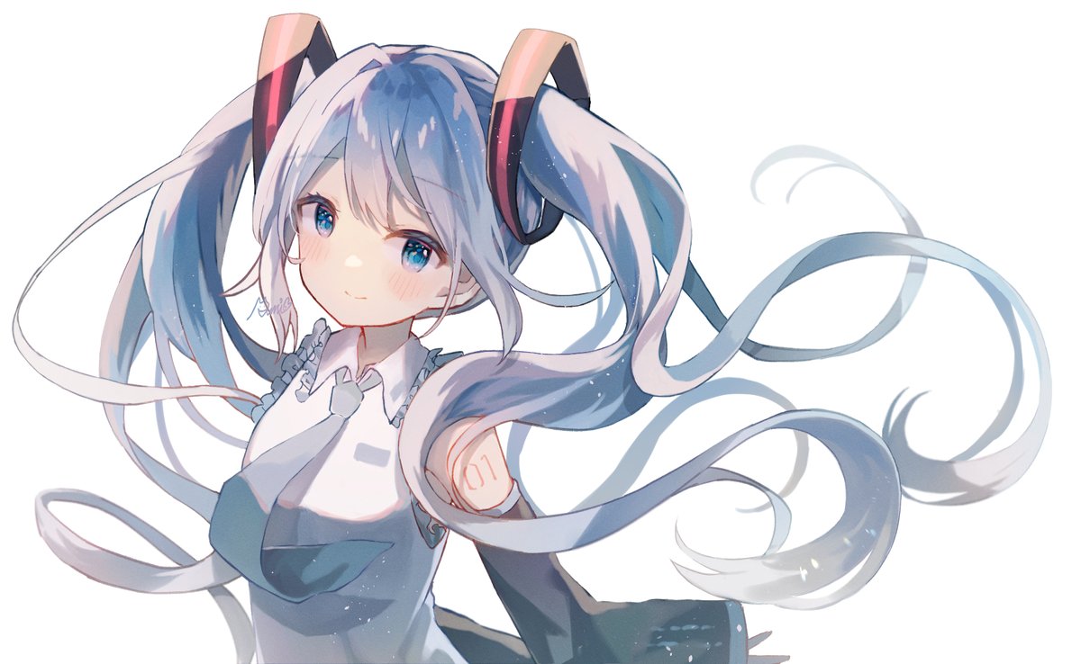 初音ミク 「去年のミクさん#いいツインテールの日 」|青羽るり°のイラスト