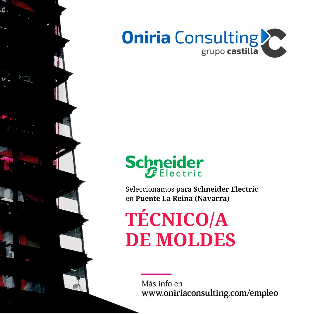 Seleccionamos un/a Técnico/a de Moldes para la Schneider Electric en Puente La Reina (Navarra)

ofertas.oniriaconsulting.com/jobs/tecnico-a…

#OfertasDeEmpleo #empleo #trabajo #Navarra #rrhh