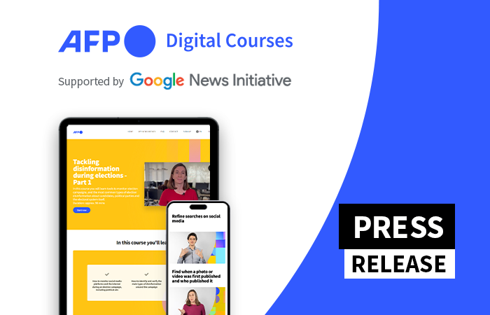 📢 #PressRelease — AFP launches a new online course in digital investigation and fact-checking designed to train journalists and journalism students to tackle #disinformation during elections. 👉 u.afp.com/oc-elec 💻 Supported by @GoogleNewsInit #AFP #journalism #FactCheck