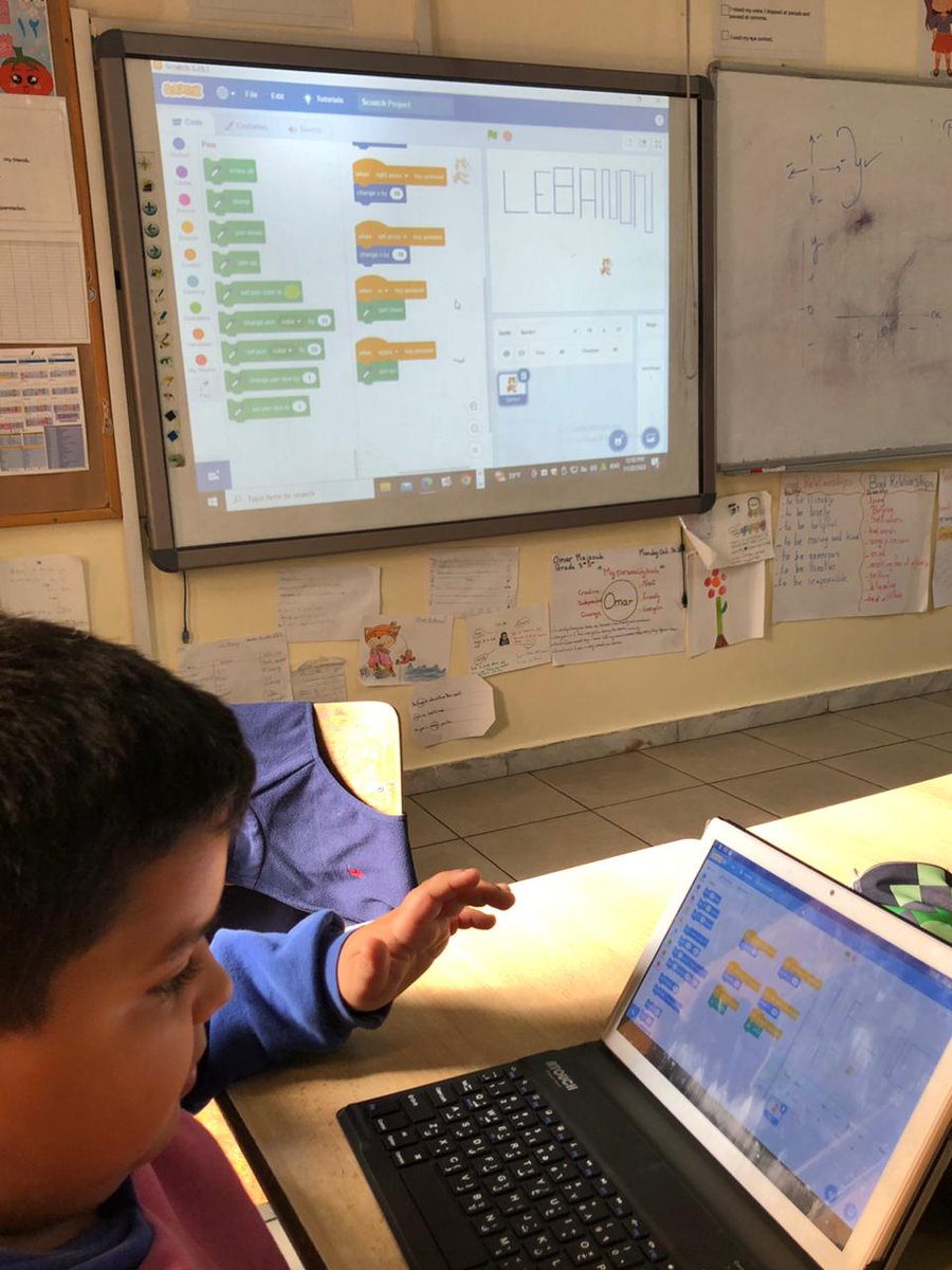 DawhaRobotics's tweet image. Patriotism and coding... an unlikely yet exquisite partnership that lead @makdawhaschool learners into making the @scratch cat create its own way of writing the name of our beloved country #LEBANON 🇱🇧

@soha_nj #IndependenceDay #عيد_الاستقلال #STEM #Coding #robotics 🤖
