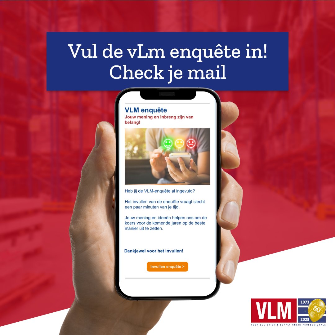 Jouw mening en inbreng zijn van belang! Heb jij de vLm enquête al ingevuld via de laatste nieuwsbrief? Dit kost slechts een paar minuutjes van je tijd en helpt ons om de koers voor de komende jaren op de beste manier uit te zetten. 💪
 
Bedankt voor het invullen alvast!