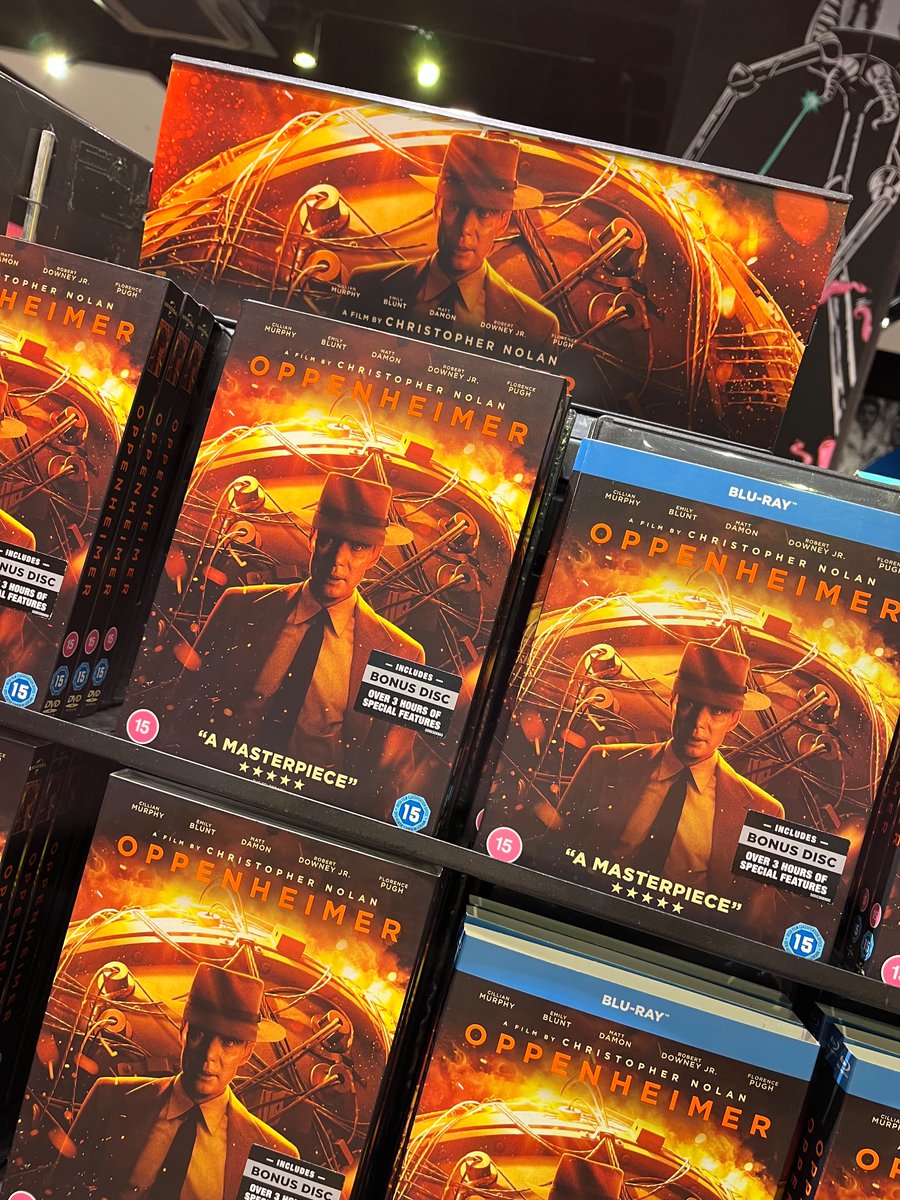 ⚠️ OUT NOW! ⚠️ The fantastic #Oppenheimer on 4K UHD, BLU-RAY &amp; DVD.  

Pick up yours today! <a href="/vp_woking/">Victoria Place Woking</a>  #hmv #4KUltraHD #NewRelease